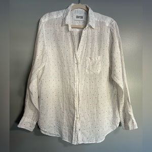 Grayson The Hero Linen Hearts Print Button Down Longsleeve Shirt